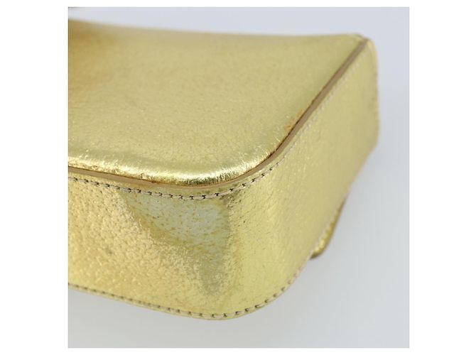 Prada Bolso de cuero dorado Auth gh1740 - vista 10