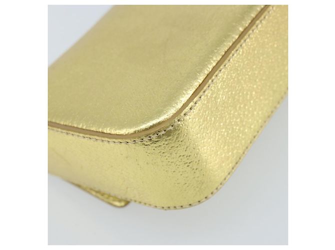 Prada Bolso de cuero dorado Auth gh1740 - vista 11