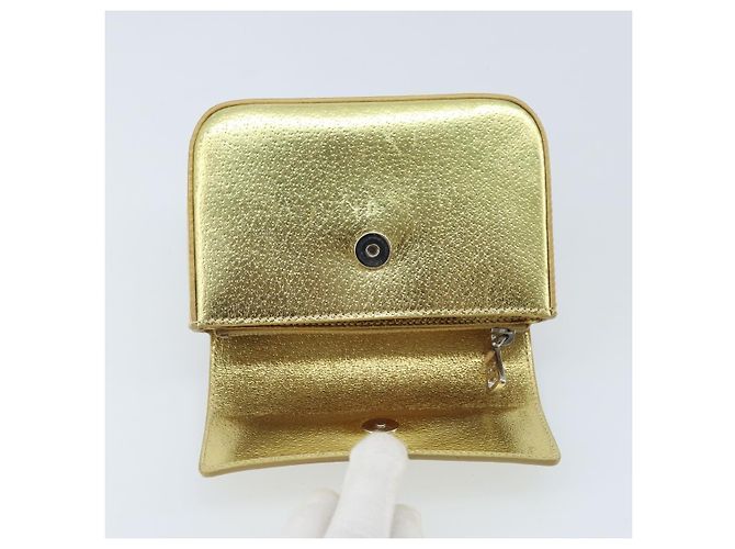 Prada Bolso de cuero dorado Auth gh1740 - vista 13