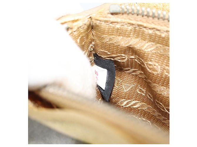 Prada Bolso de cuero dorado Auth gh1740 - vista 21