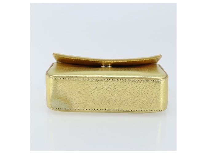Prada Bolso de cuero dorado Auth gh1740 - vista 7