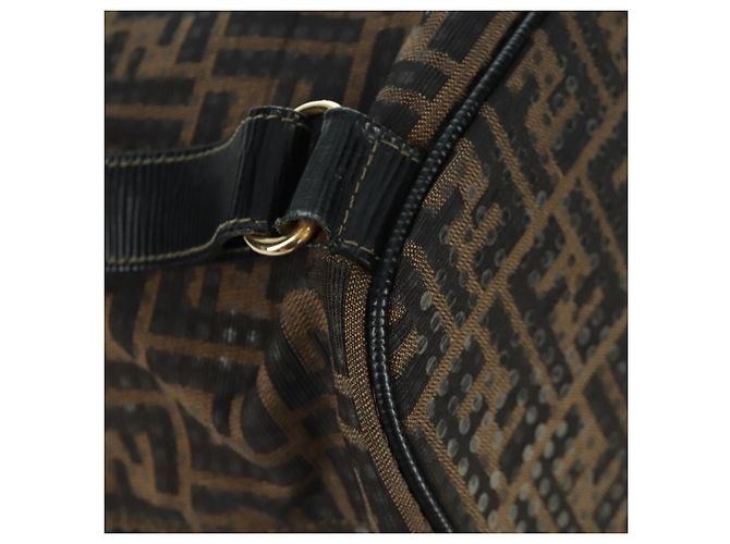 FENDI Zucca Canvas Rucksack Braun Gold Schwarz Auth 168310SAV Golden - Ansicht 15