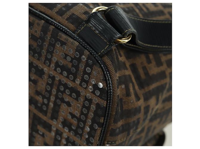 FENDI Zucca Canvas Rucksack Braun Gold Schwarz Auth 168310SAV Golden - Ansicht 16
