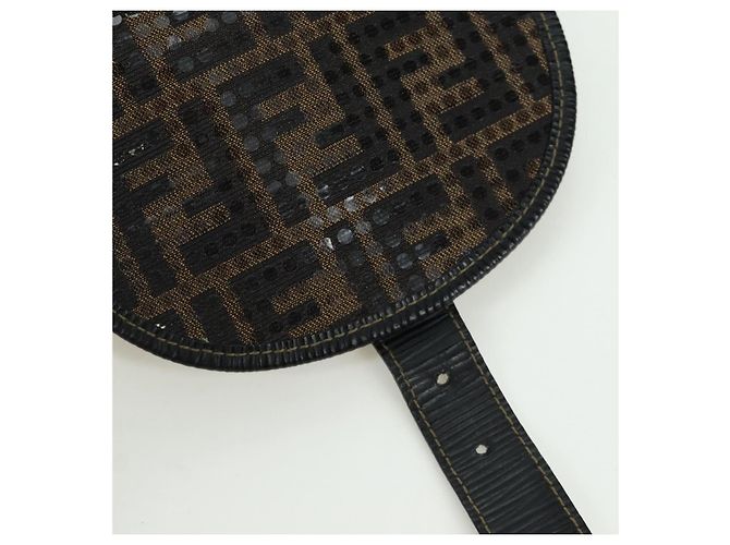 FENDI Zucca Canvas Rucksack Braun Gold Schwarz Auth 168310SAV Golden - Ansicht 23