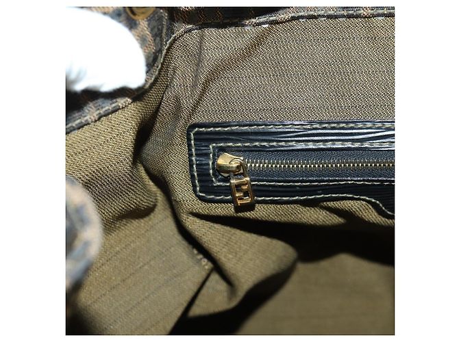 FENDI Zucca Canvas Rucksack Braun Gold Schwarz Auth 168310SAV Golden - Ansicht 28