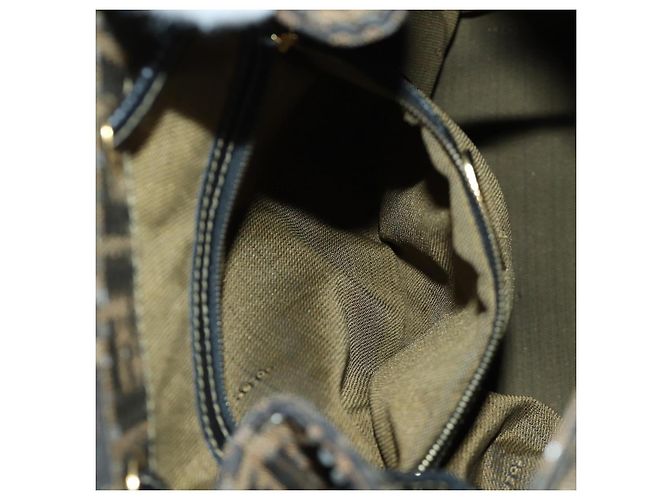 FENDI Zucca Canvas Rucksack Braun Gold Schwarz Auth 168310SAV Golden - Ansicht 29