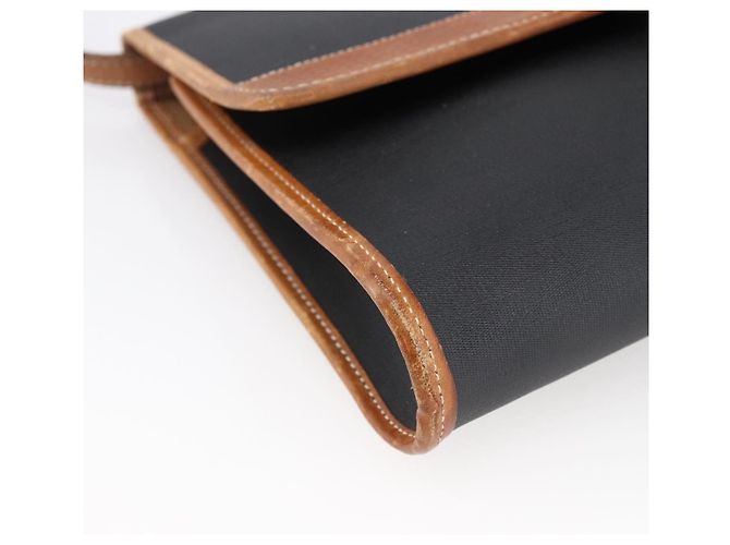 Borsa a Spalla Christian Dior Nylon Nero Oro Auth ka2697 D'oro - vista 11