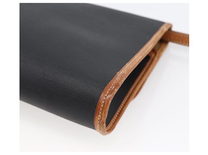 Borsa a Spalla Christian Dior Nylon Nero Oro Auth ka2697 D'oro - vista 12