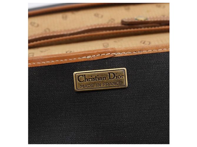 Borsa a Spalla Christian Dior Nylon Nero Oro Auth ka2697 D'oro - vista 15