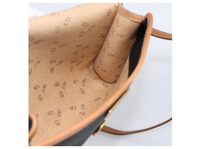 Borsa a Spalla Christian Dior Nylon Nero Oro Auth ka2697 D'oro - vista 17