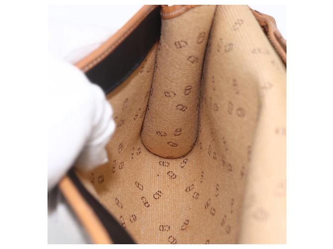 Borsa a Spalla Christian Dior Nylon Nero Oro Auth ka2697 D'oro - vista 18