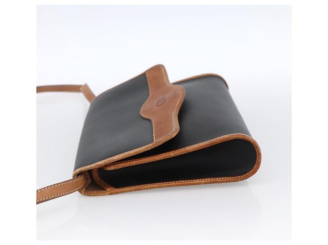 Borsa a Spalla Christian Dior Nylon Nero Oro Auth ka2697 D'oro - vista 4