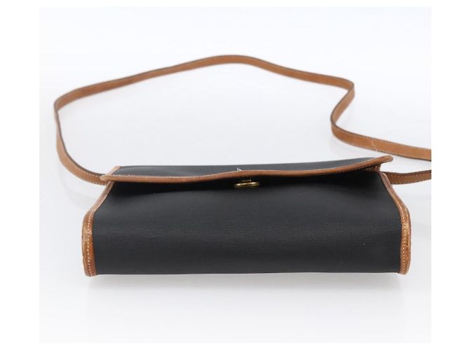Borsa a Spalla Christian Dior Nylon Nero Oro Auth ka2697 D'oro - vista 9