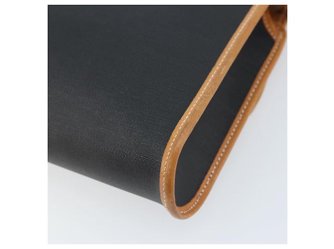 Borsa a Spalla Christian Dior Nylon Nero Oro Auth ka2831 D'oro - vista 12