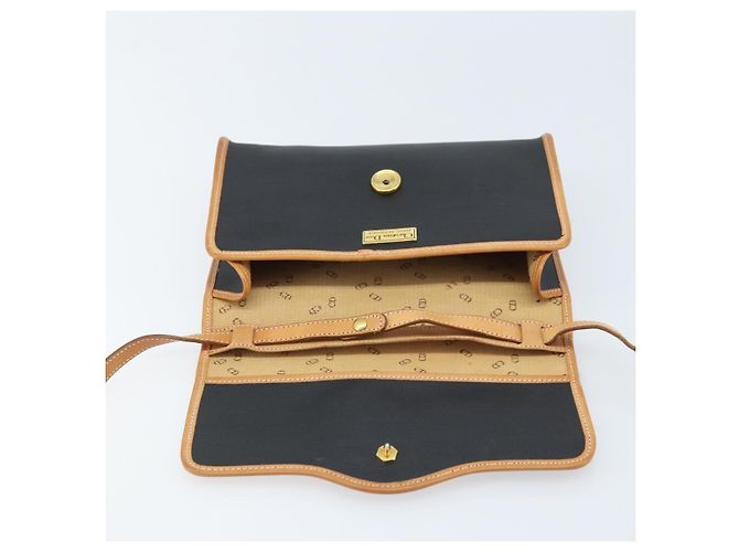 Borsa a Spalla Christian Dior Nylon Nero Oro Auth ka2831 D'oro - vista 15