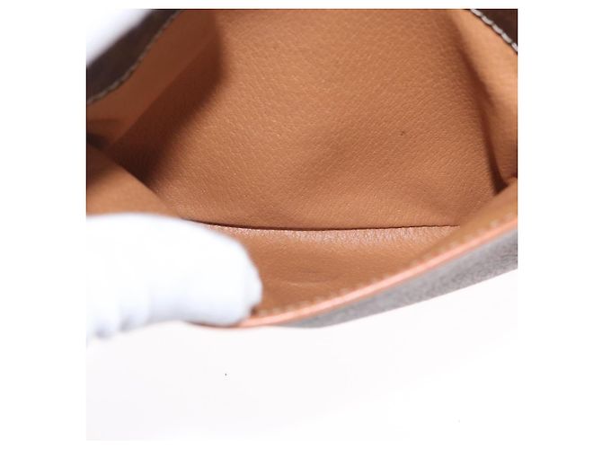 Céline Borsa a Spalla in Tela Macadam CELINE in Pelle PVC Marrone Oro Auth LNZ209 D'oro - vista 22