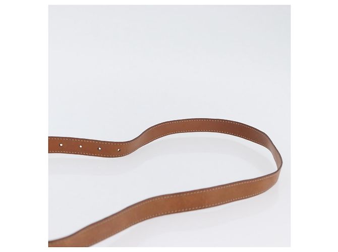 Céline Borsa a Spalla in Tela Macadam CELINE in Pelle PVC Marrone Oro Auth LNZ209 D'oro - vista 8