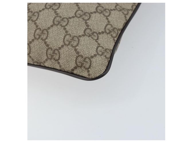 Borsa a Spalla GG Supreme in PVC Beige e Argento di GUCCI 141626 Auth 172783 - vista 10