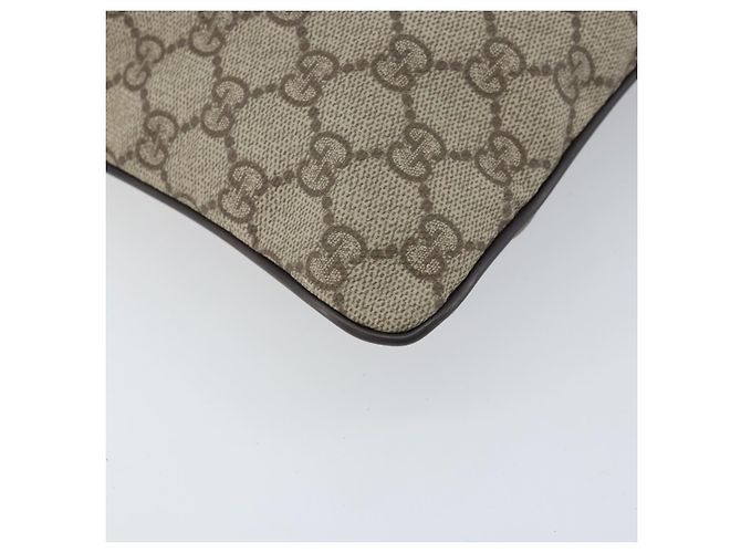 Borsa a Spalla GG Supreme in PVC Beige e Argento di GUCCI 141626 Auth 172783 - vista 11