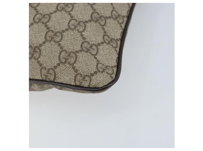 Borsa a Spalla GG Supreme in PVC Beige e Argento di GUCCI 141626 Auth 172783 - vista 12