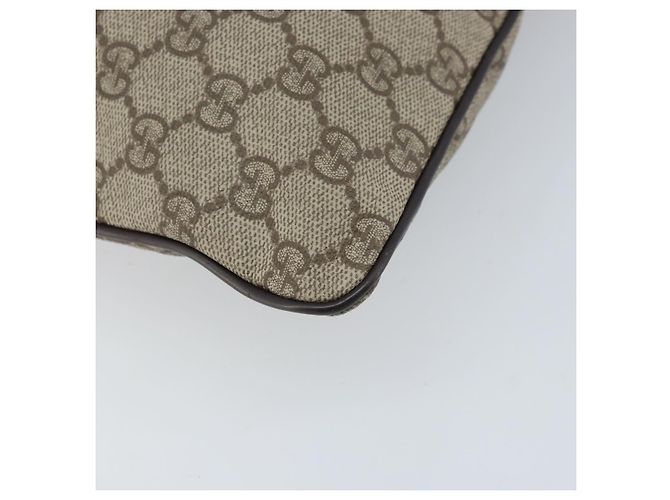 Borsa a Spalla GG Supreme in PVC Beige e Argento di GUCCI 141626 Auth 172783 - vista 13