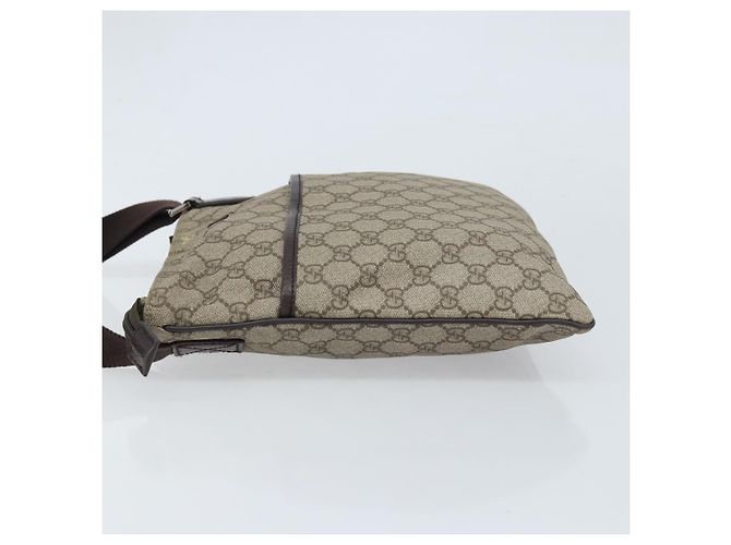 Borsa a Spalla GG Supreme in PVC Beige e Argento di GUCCI 141626 Auth 172783 - vista 5