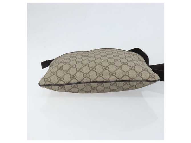 Borsa a Spalla GG Supreme in PVC Beige e Argento di GUCCI 141626 Auth 172783 - vista 9