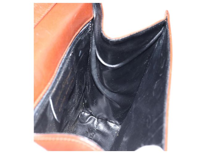 Borsa a Spalla Gancini in Pelle Marrone Oro Auth 172650 di Salvatore Ferragamo D'oro - vista 19