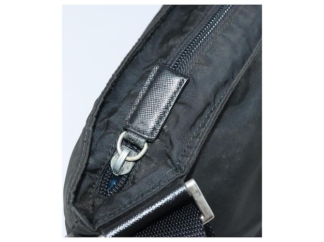 Borsa a Spalla PRADA Nylon Nero Argento Autentica 173604 - vista 15