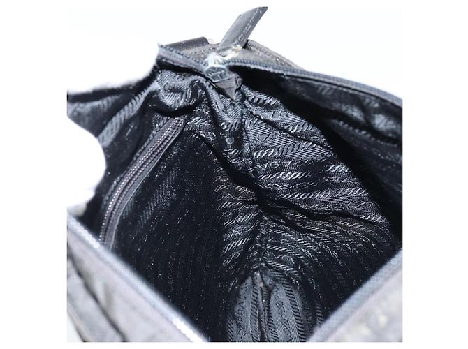 Borsa a Spalla PRADA Nylon Nero Argento Autentica 173604 - vista 18