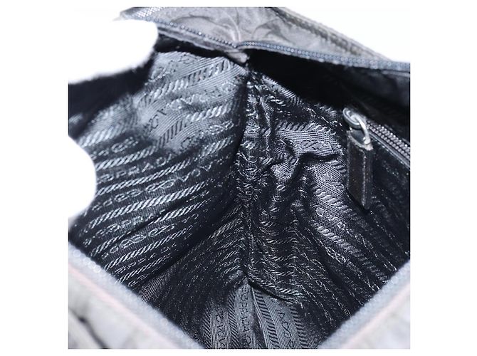 Borsa a Spalla PRADA Nylon Nero Argento Autentica 173604 - vista 19