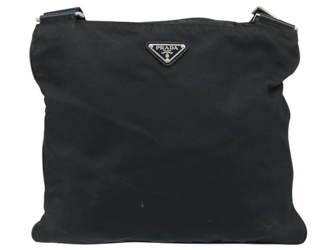 Borsa a Spalla PRADA Nylon Nero Argento Autentica 173604 - vista 2