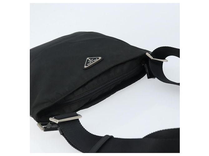 Borsa a Spalla PRADA Nylon Nero Argento Autentica 173604 - vista 6