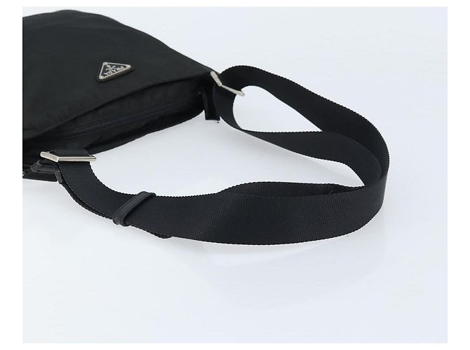 Borsa a Spalla PRADA Nylon Nero Argento Autentica 173604 - vista 7