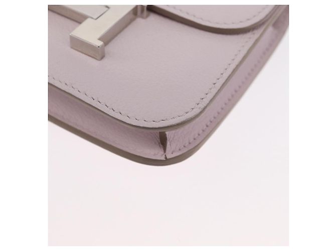 Hermès HERMES Portafoglio Constance Slim Pelle Rosa Argento Auth 172366SM - vista 10