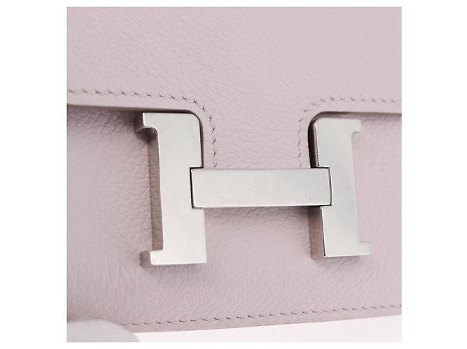 Hermès HERMES Portafoglio Constance Slim Pelle Rosa Argento Auth 172366SM - vista 13