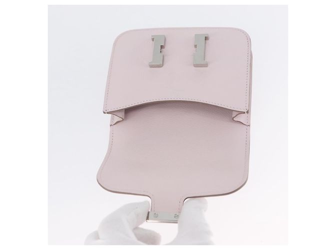 Hermès HERMES Portafoglio Constance Slim Pelle Rosa Argento Auth 172366SM - vista 14