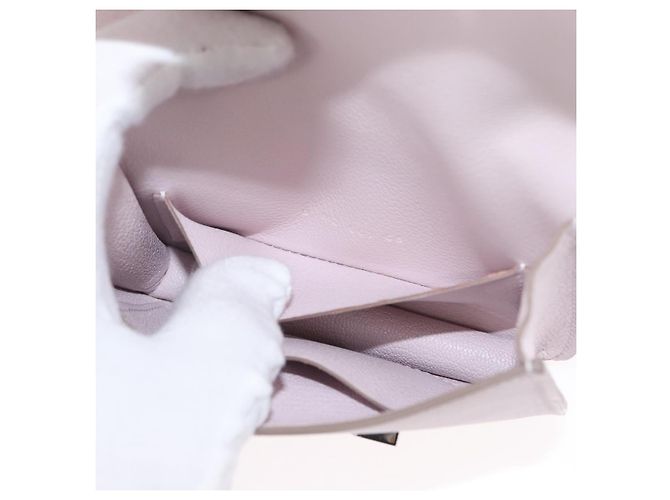 Hermès HERMES Portafoglio Constance Slim Pelle Rosa Argento Auth 172366SM - vista 20