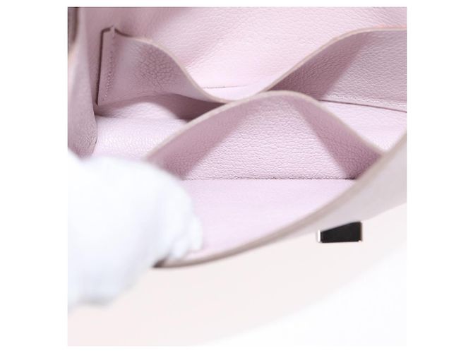 Hermès HERMES Portafoglio Constance Slim Pelle Rosa Argento Auth 172366SM - vista 21