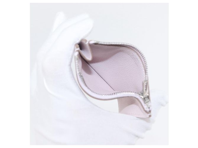 Hermès HERMES Portafoglio Constance Slim Pelle Rosa Argento Auth 172366SM - vista 29