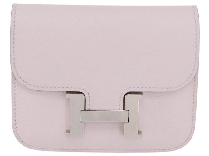 Hermès HERMES Portafoglio Constance Slim Pelle Rosa Argento Auth 172366SM - vista 3
