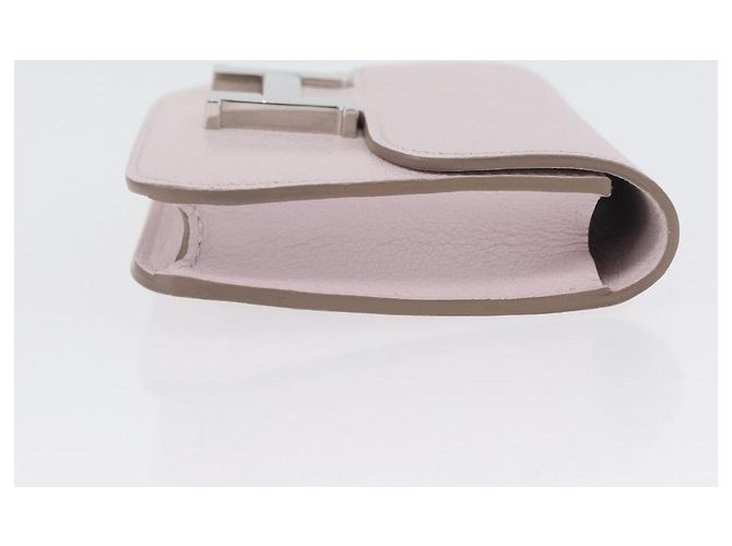 Hermès HERMES Portafoglio Constance Slim Pelle Rosa Argento Auth 172366SM - vista 5