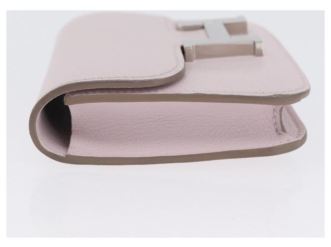 Hermès HERMES Portafoglio Constance Slim Pelle Rosa Argento Auth 172366SM - vista 6