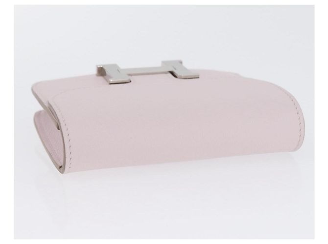Hermès HERMES Portafoglio Constance Slim Pelle Rosa Argento Auth 172366SM - vista 7