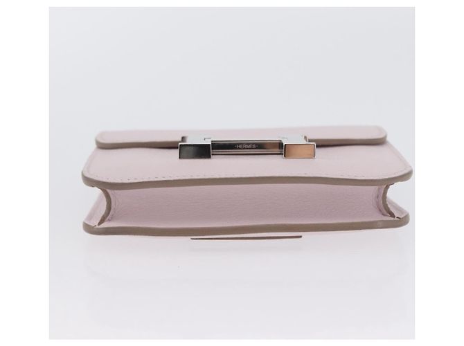 Hermès HERMES Portafoglio Constance Slim Pelle Rosa Argento Auth 172366SM - vista 8
