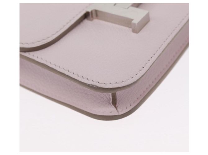 Hermès HERMES Portafoglio Constance Slim Pelle Rosa Argento Auth 172366SM - vista 9