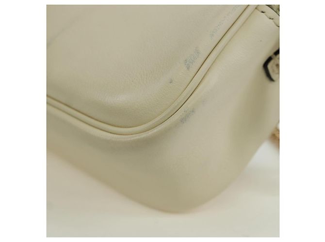 FENDI Easy Baguette Catena Borsa a Spalla Pelle Avorio Oro Auth 173156M D'oro Crudo - vista 15