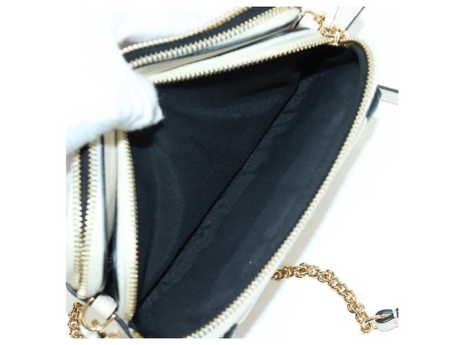 FENDI Easy Baguette Catena Borsa a Spalla Pelle Avorio Oro Auth 173156M D'oro Crudo - vista 21