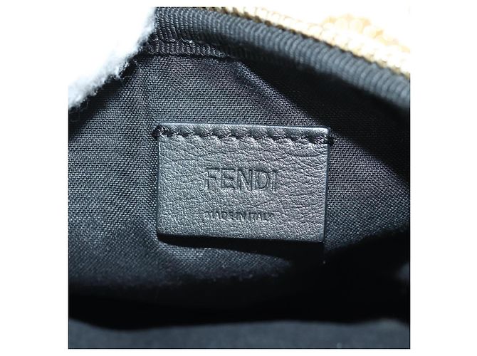 FENDI Easy Baguette Catena Borsa a Spalla Pelle Avorio Oro Auth 173156M D'oro Crudo - vista 22