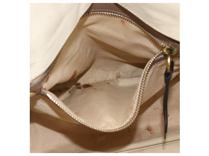 Chloé Borsa Tote in Pelle Avorio Oro Auth 173609 D'oro Crudo - vista 21